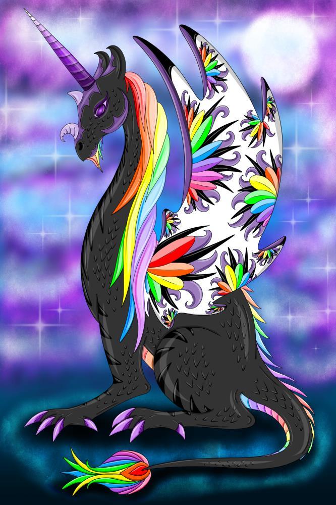 Rainbow Dragon Unicorn